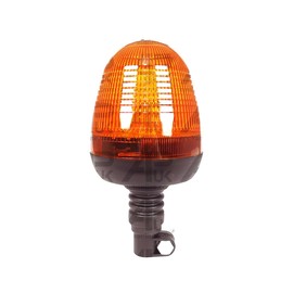 Flexible LED Flashing Amber Beacon DIN Pole Tractor Warning Light Dual Voltage