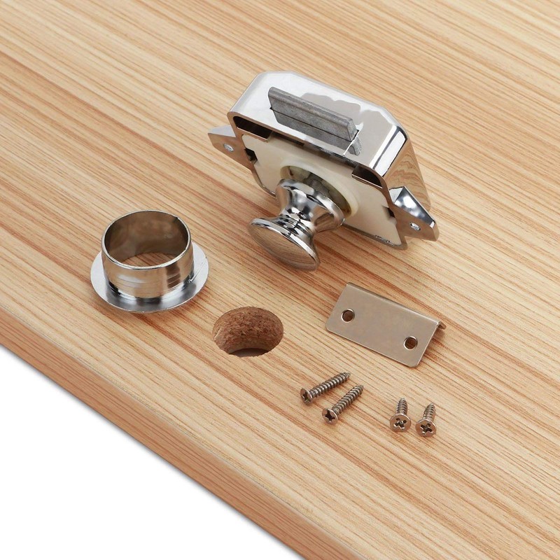 OCGIG 5 PCS Push Button Latch Cabinet Door Catch Keyless