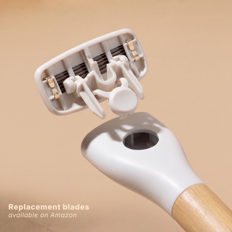 Award-Winning Bamboovement Smooth Touch Women’s Razor – Eco Bamboo Handle,
