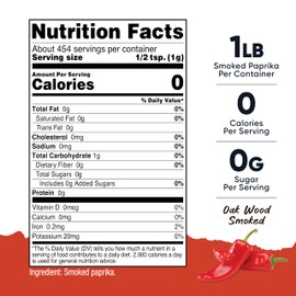 Nutricost Pantry Smoked Paprika (1 LB) - Bulk Smoked Paprika, Vegan, Gluten-Free