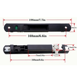 Door Lock Sliding Door Window Hook Lock Sliding Door Flush Locking Mobile Door Single Sided Lock (Black)