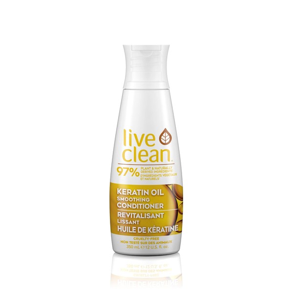 Live Clean Conditioner, Smoothing Keratin Oil, 350 mL