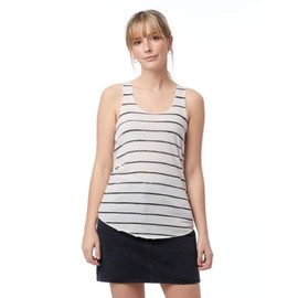 Alternative Women's Printed Meegs Racer Tank, Eco Ivory/Ink Stripe, XX-Large