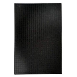 Panykoo 17.7" x 11.8" Rubber Bar Mats, Non-Slip and Anti-Spill Non-Toxic Soft Rubber Mats, Coffee Bars, Bars, Restaurants and Barbers Service Mats, Black, 1Pack