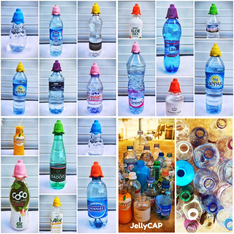 JellyCAP - One Drinking CAP, Any Bottle (3 Count) (Blue/Green/Yellow)