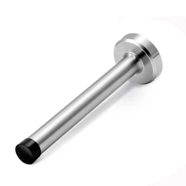 Door Stops,6 Inch Long Door Stopper, Wall Mount, Heavy Duty Solid Rigid Doorstop Brushed Stainless Steel with Soft Rubber Bumper Tips