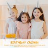 Kisangel 12Pcs Silver Glitter Birthday Cone Hats for Boy Girl