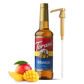 Mango Syrup for Coffee & Cocktails 25.4 Ounces Coffee Flavoring for Drinks with Fresh Finest Coffee Syrup Pump