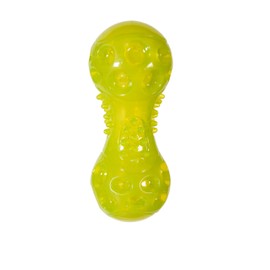 Chase 'n Chomp Durable TRP Squeaking Dumbbell Dog Toy, Large (Colors May Vary)