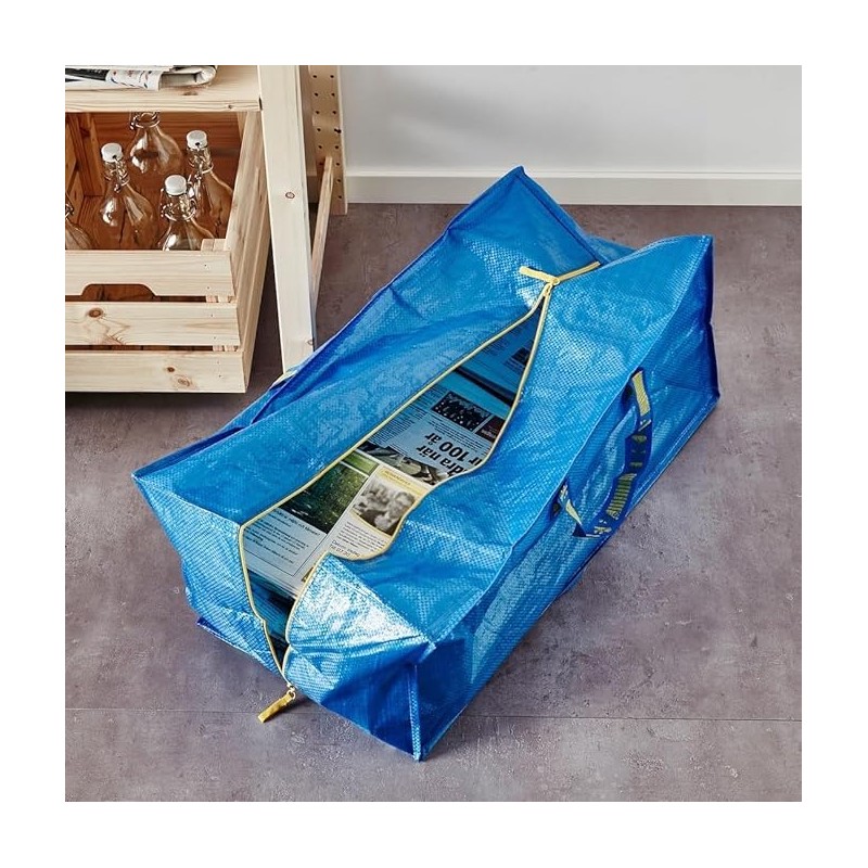 Ikea 901.491.48 Frakta Storage Bag, Blue, 4 Pack (Premium bag)