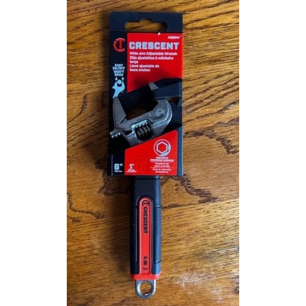 Crescent 6 in. Wide Jaw Adjustable Wrench with Cushion Grip