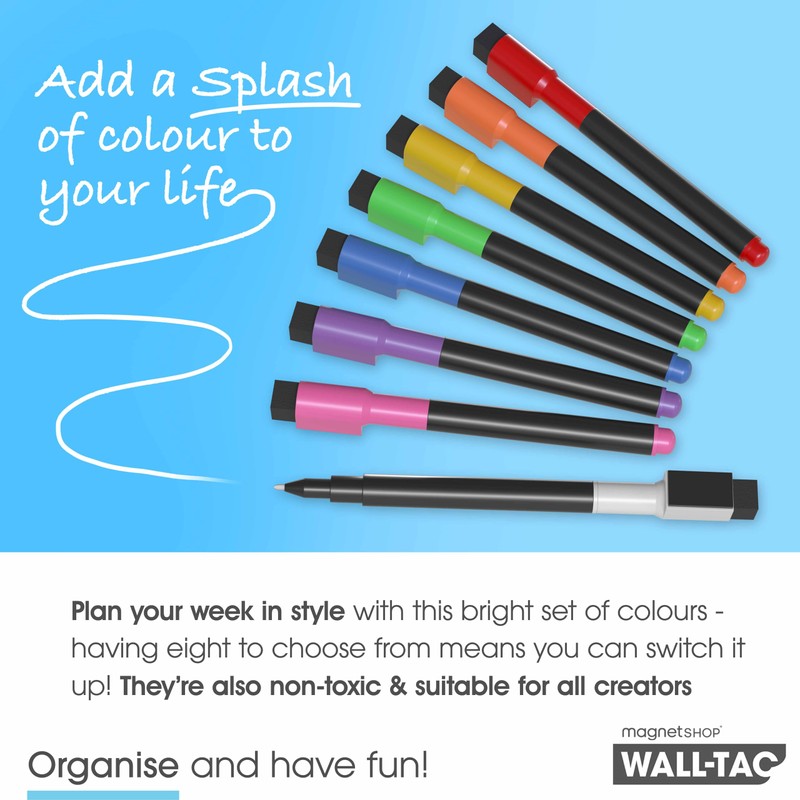 WallTAC A3 Monthly Wall Planner Sticker with Blackboard Pens |