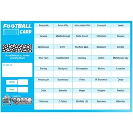 Bingosupermarket Football Fundraising Scratch Cards (40 Team) A5 Size 10 Pack