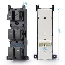 WUANGKI Master Power Window Switch Front Left Driver Side 14Pins Compatible with 2009 2010 Hyundai Sonata Replaces OE 93570-3K600 935703K600 Power Window Switch Button