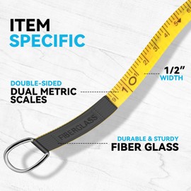 Auto Dynasty Open Reel Measuring Tape 1/2" x 330 Ft. Fiberglass Tape Measure with 360 Degree Rotating Handle, for Engineer, Yard, Field and Long Jump, Blue/Yellow