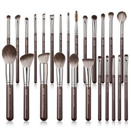 Jessup Makeup Brushes Set Professional 25pcs Premium Synthetic Make up Brushes for Foundation Eyeshadow Blending Concealer Blush Contour Bronzer Eyeliner Eyebrow, Shimmer Brown T511