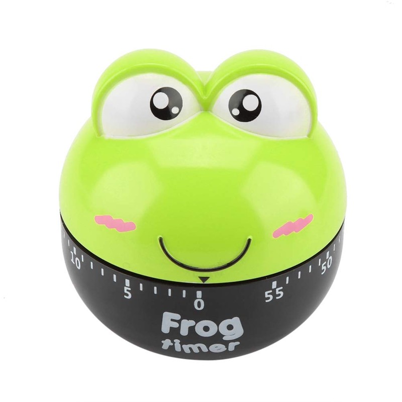 Raguso Mechanical Timing Tool Cute Cartoon Timer Frog Shape Kitchen