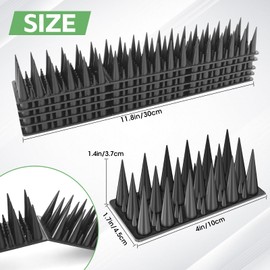 Xurraizhh Bird Spikes，Pigeon Outdoor Deterrent Device，30 Pack Bird Deterrent Spikes for Small Birds Pigeon Squirrel Raccoon Cats Bird Defender Spikes for Outside to Keep Birds Away