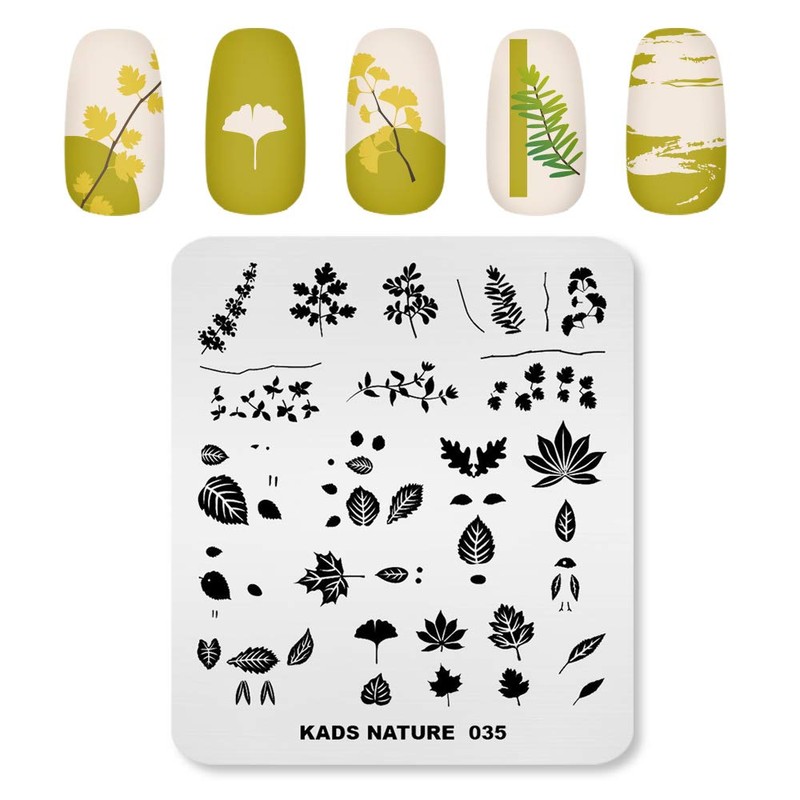 KADS Nail Stamping Plates Nature Template Image Design for DIY