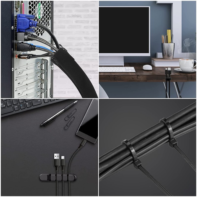 181pcs Cable Management Box, Organizer for Cords and Wires