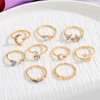 Gold Stackable Rings Set for Women Teen Girls,Boho Butterfly Knuckle