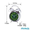 MAG Alarm Clock, Loud Volume Twin Bell, Analog, Easy to
