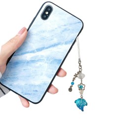 SZYDD Handmade Polka Dot Shark Pendant Beaded Charm Trendy Hanging Ornament Stylish Keyrings Accessory Phone Lanyard