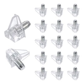 uxcell 90 Pcs Clear Shelf Support Pegs, 6mm Cabinet Shelf Pins, Shelf Clips Holder Bracket for Cabinets Kitchen Furniture Book Shelves Cupboard