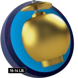 Ebonite PRE-DRILLED Game Breaker 5 Pearl Bowling Ball - Purple/Blue 15lbs (This Item Includes a Free Bowlerstore Rubber Shammy- Colors Will Vary for The Shammy).