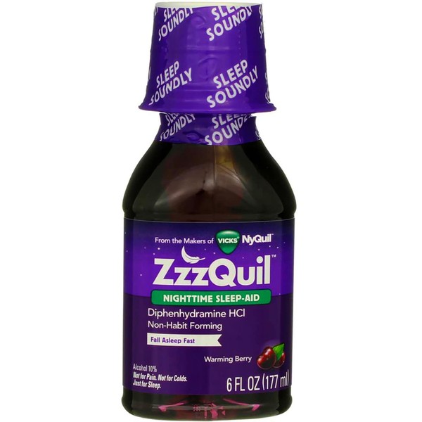 ZzzQuil Nighttime Sleep Aid - Liquid - 6 oz, Pack of 3
