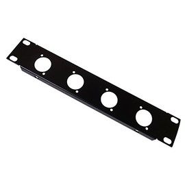 AllMetalParts 1U Half-Rack 4 XLR Hole 9.5" Panel