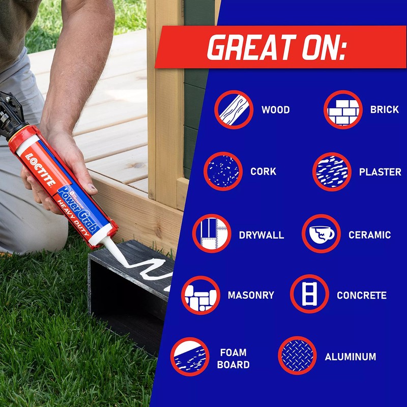 Loctite Power Grab Express Heavy Duty Construction Adhesive, 9 fl