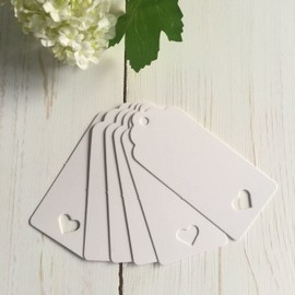 ANGEL & DOVE 25 White Heart Message Tags - for Funeral, Wedding, Celebration of Life, Memorial