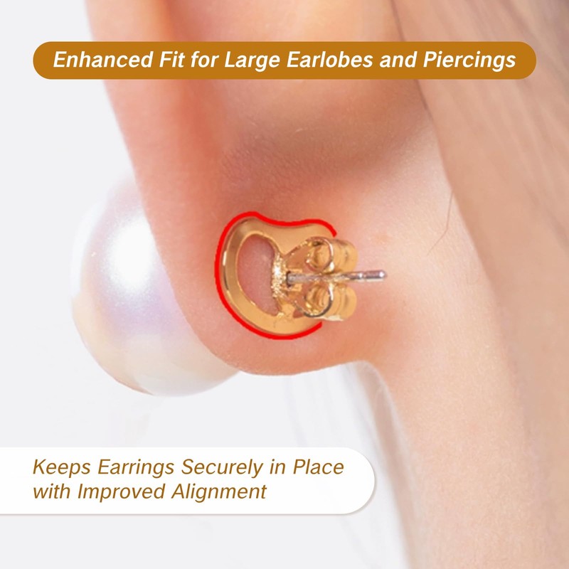 8Pcs Earring Backs for Droopy Ears Adjustable Support Backs Heavy