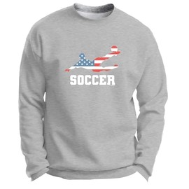 American Pride Summer Games Shirt USA Sports Soccer Premium Crewneck Sweatshirt Medium Light Steel