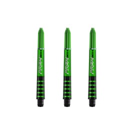 Winmau Prism Force - Cañas de dardos, tallos de zona de agarre forzado, cortos de 36 mm, verde (3 juegos)