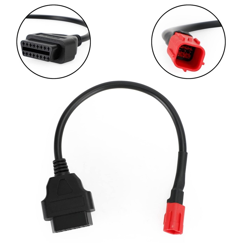 Frezon OBD2 Motorcycle Cable Fit For Honda 6 Pin Plug