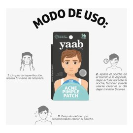 Yaab Beauty Acne Pimple Patch Hombre Caja 36 Parches
