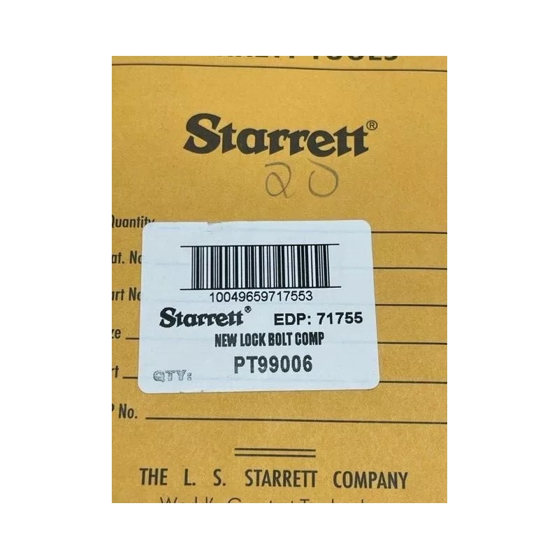 Starrett PT99006 Lock Bolt Assembly For 11-12", 18" or 24"