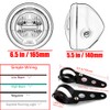 kucehiup 6.5 Inches Round Motorcycle LED Headlight with Brackets Assembly