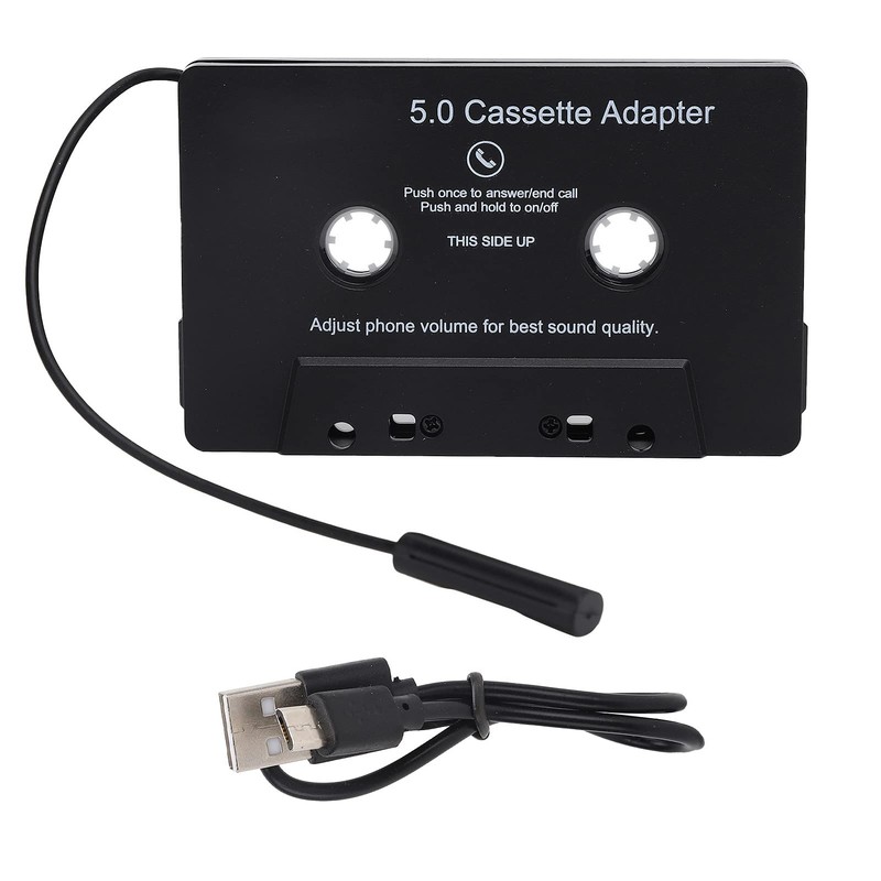 Eacam Car Cassette Adapter with 5.0, MP3 Player, USB Charging