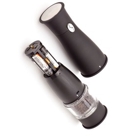 Ozeri Artesio Soft Touch Electric Pepper Mill and Grinder, BPA-Free, Black