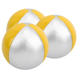 3Pcs Variety Show Juggling Toss Ball Indoor Leisure Sports Fun Puzzle Educational Toyyellow/silver