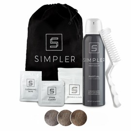 Simpler Partial Coverage Men's Hair Color Color Box - Permanent Beard and Mustache Dye - Ammonia-Free Beard Hair Dye — Fast Gray Blending — Salt & Pepper Look - Lighter Shades