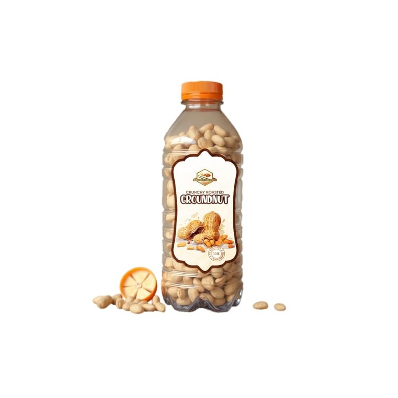 RIRAFIELD Farm Foods Crunchy Roasted Groundnut, 500G Bottle