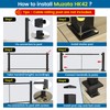 Muzata 6'6" Aluminum Handrail Kit Black Cable Railing System Work