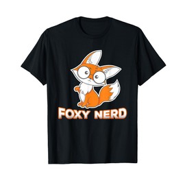 Foxy Nerd Nerdy Fox Geek Gamer Glasses Book Reading Foxes T-Shirt