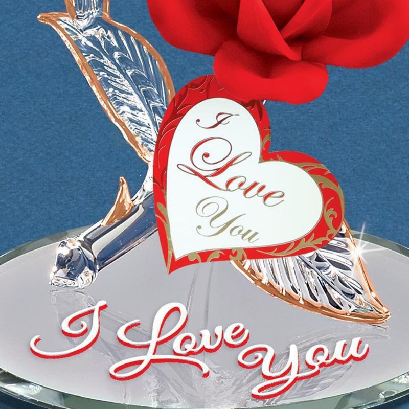 Glass Baron Rose, Red With Hummingbird Of Love