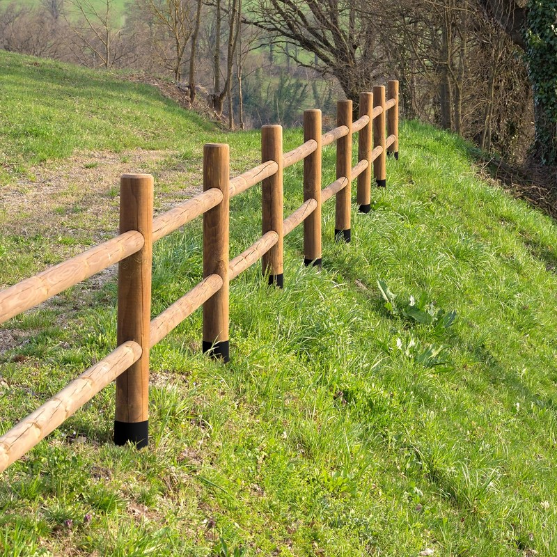 DECOHS 8 Pcs Fence Post Protection, 24.4 x 8.4 Inch