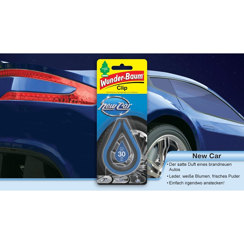 WUNDER-BAUM Lufterfrischer Clip I Langanhaltender Duft im Auto oder zu
